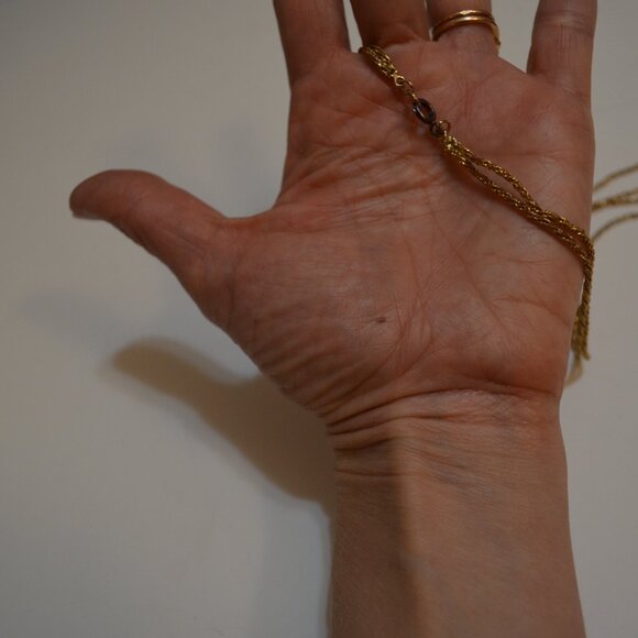 Double Rope-like Chain Link 9'&12' Length 2mm Width Faux Pearl Round Cream Bead - Picture 11 of 13